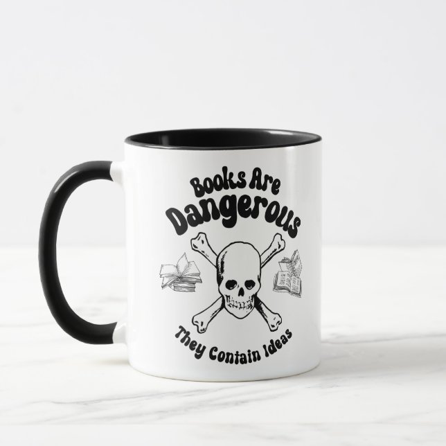 Caneca Livros são perigosos (Esquerda)