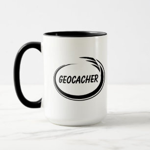 Caneca Lixeira Preta do Geocacher