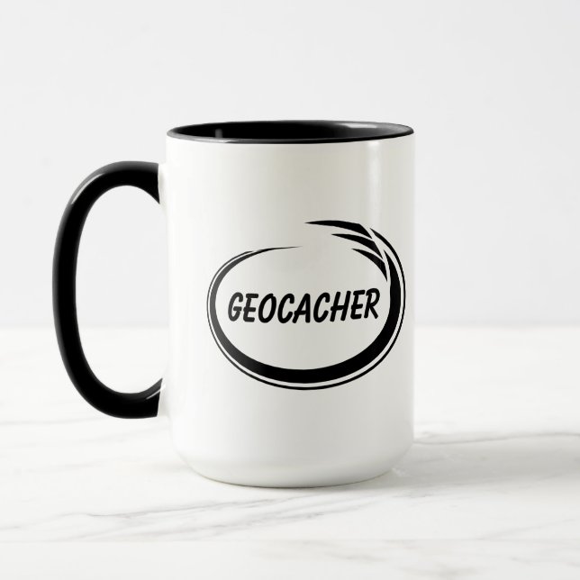 Caneca Lixeira Preta do Geocacher (Esquerda)