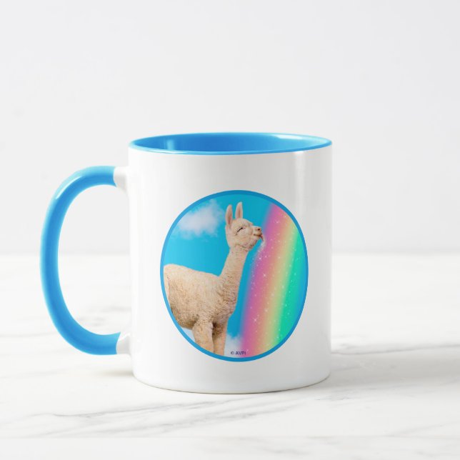 Caneca Llama Licitando o Arco-Íris (Esquerda)