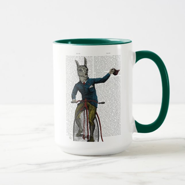 Caneca Llama sobre bicicleta (Direita)