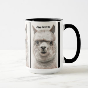 Caneca Llama Sorria Personalizar Grande Mug De Café
