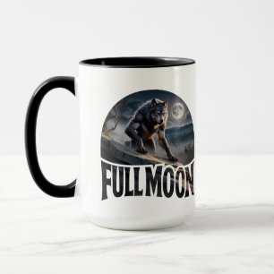 Caneca Lobisomem da Lua Cheia - Horror da Fantasia Gótica
