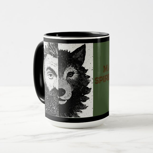Caneca Lobo Acessível : Meio Lobo (Edição Fé) (Frente Esquerda)