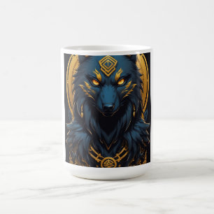 Caneca Lobo Azul Real - Caneca de Café Lobo Místic