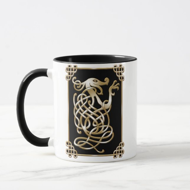 Caneca Lobo Celta - Fundo Negro (Esquerda)