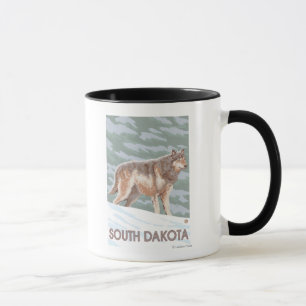 Caneca Lobo cinzento StandingSouth Dakota