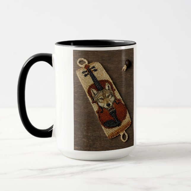 Caneca Lobo em uma Beading violino (Esquerda)