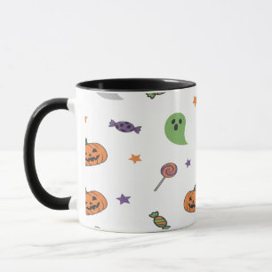 Caneca Lobo giro com doce para o Halloween