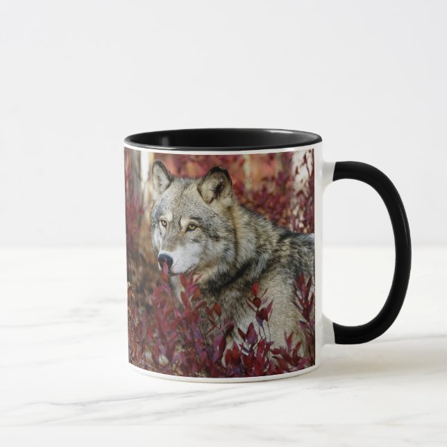 Caneca Lobo na folhagem (Direita)