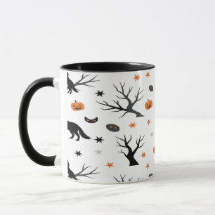 Caneca Lobo Wicked Sob a Lua de Pumpkin