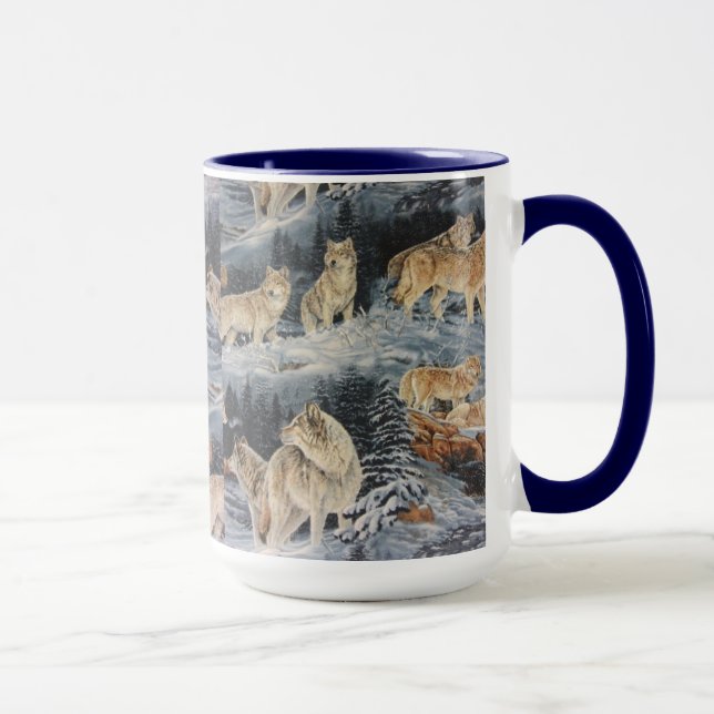 Caneca Lobos do inverno (Direita)