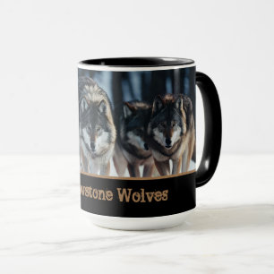 Caneca Lobos Yellowstone Coffee Mug Dois Tons