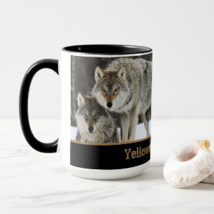 Caneca Lobos Yellowstone Coffee Mug Dois Tons