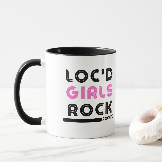 Caneca "Loc'd Girls Rock" Dreadlock Appreciation Mug (Com Donut)