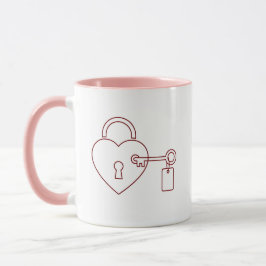 Caneca Locked Love Valentine Personalized Mug