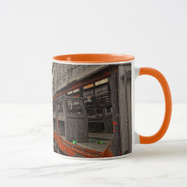 Caneca Locomotiva e carruagens de trem