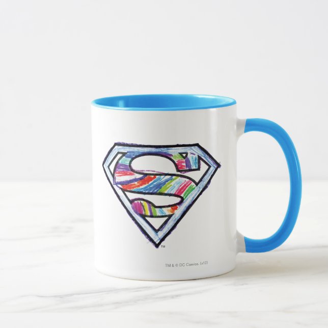 Caneca Logotipo Colorido da Supergirl (Direita)