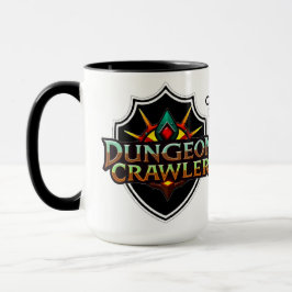 Caneca Logotipo Colorido Personalizado de Dungeon Crawler