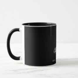Caneca Logotipo comercial: script das iniciais do monogra