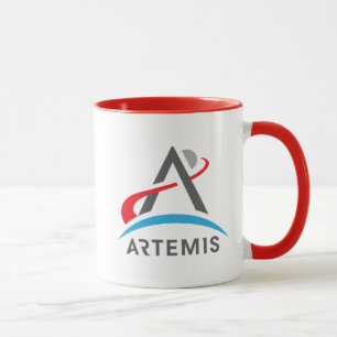 Caneca Logotipo da NASA Artemis Cometa Vermelho/Branco