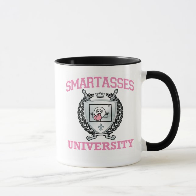 Caneca Logotipo da universidade de Smartasses (Direita)