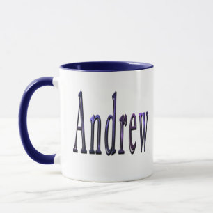 Caneca Logotipo de Andrew azul,