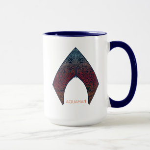Caneca Logotipo de Aquaman   Paisley Aquaman