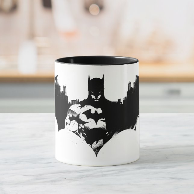 Caneca Logotipo de Bat Silhouette Batman e Gotham (Criador carregado)