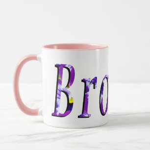 Caneca Logotipo de Brooke Floral Purple