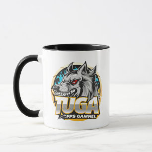 Caneca Logotipo de Jogos TUGA Wolf em Estilo Esports