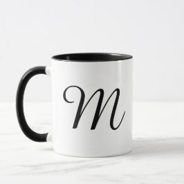 Caneca Logotipo de Monograma Minimalista Simples adicione