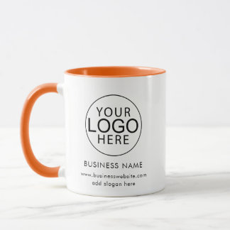 Caneca Logotipo de Negócios Simples Personalizado