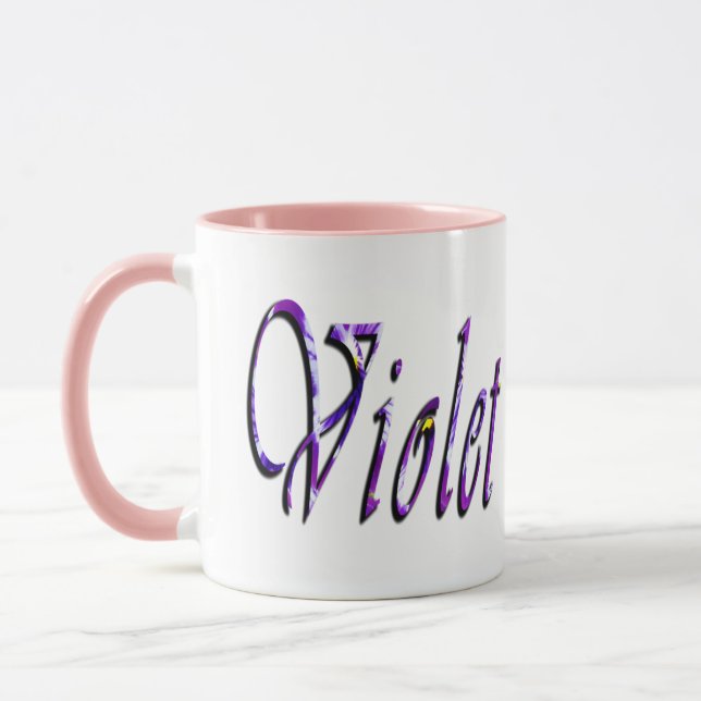 Caneca Logotipo de nome violeta (Esquerda)