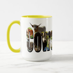 Caneca Logotipo De Vaca Feito Com Imagens De Vaca,