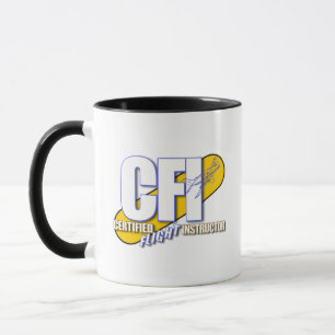 CANECA LOGOTIPO DO CFI - INSTRUTOR CERTIFICADO DO VÔO