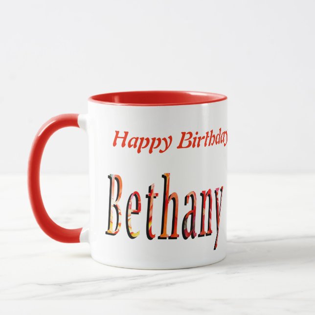 Caneca Logotipo do nome das garotas da Bethany (Esquerda)