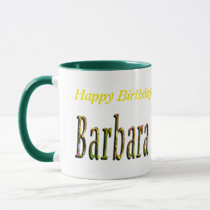 Caneca Logotipo do nome das raparigas Barbara,