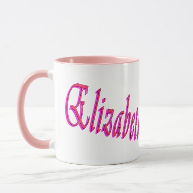 Caneca Logotipo do nome das raparigas Elizabeth (Esquerda)