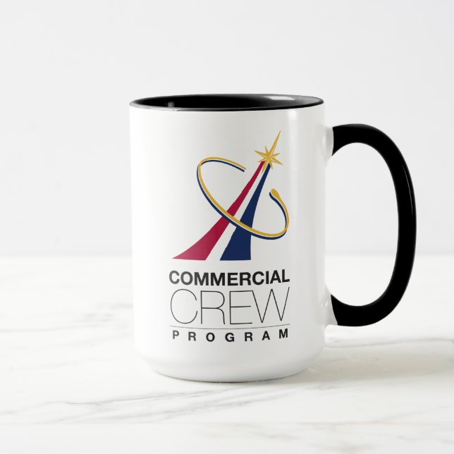 Caneca Logotipo do Programa de Tripulação Comercial NASA (Direita)
