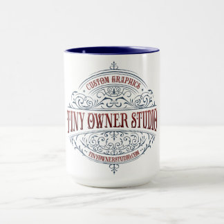 Caneca Logotipo do Rico Studio de pequenino proprietário 