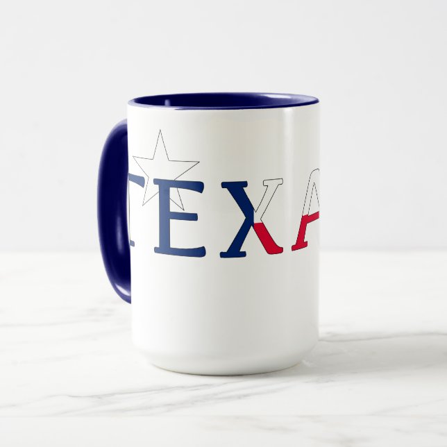 Caneca Logótipo do Texas com Bluebonnets (Frente Esquerda)