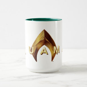 Caneca Logotipo dourado de Aquaman   Aquaman