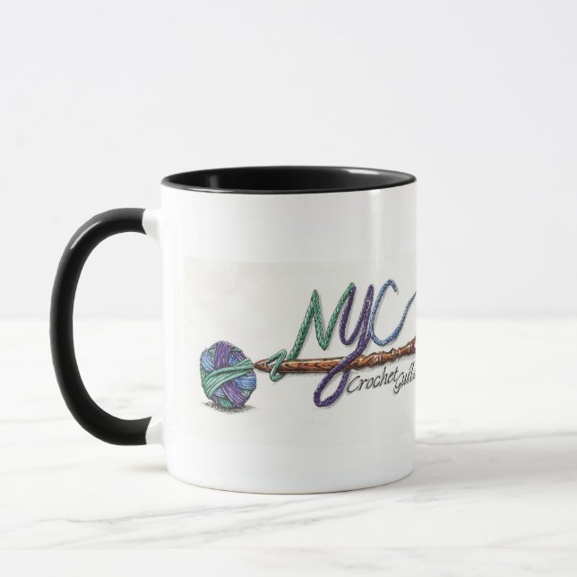 Caneca Logotipo duplo NYC Crochet Guild Mug (Esquerda)