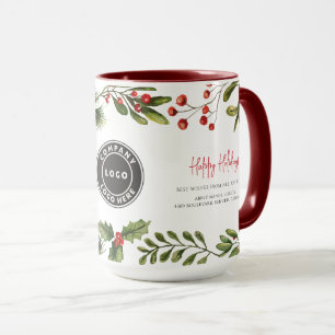 Caneca Logotipo Empresarial Feliz Natal Funcionários Nata
