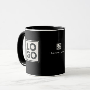 Caneca Logotipo Empresarial Personalizado Preto