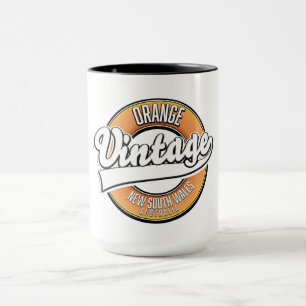 Caneca Logotipo estilo vintage de Broken Hill Austrália. 