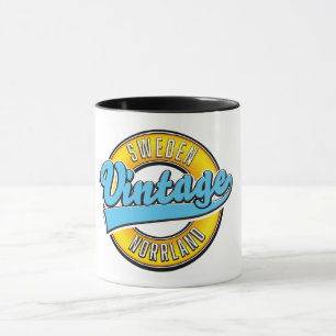 Caneca logotipo estilo vintage Norlândia Suécia