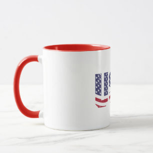 Caneca Logotipo Patriótico EUA "All American"