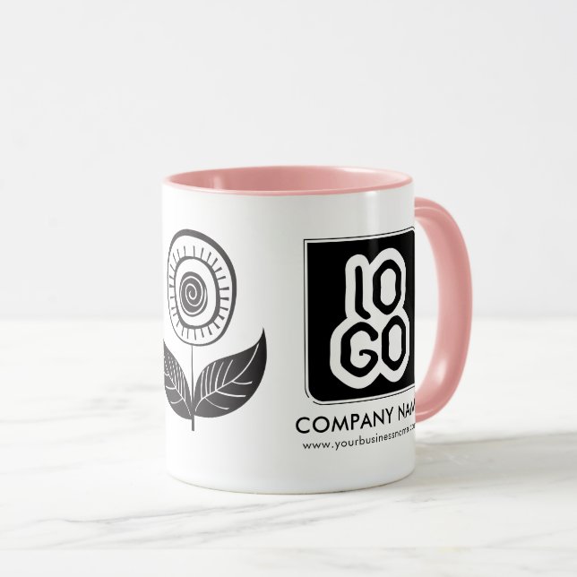 Caneca Logotipo personalizado de Promocional para empresa (Frente Esquerda)